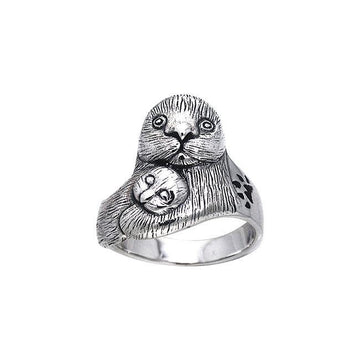 Ted Andrews Sea Otter Silver Ring TRI173 - Jewelry